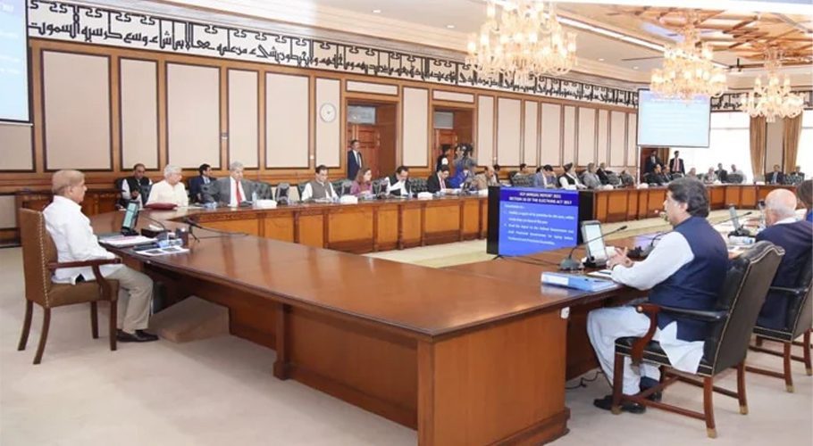 Prime Minister Shahbaz Sharif chairs a meeting of the federal cabinet. -PM Office