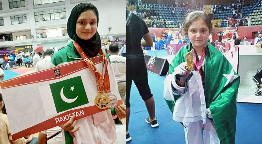 11-year-old Ayesha now has become the first Pakistani female athlete to win two golds, a silver and a bronze in international Taekwondo competitions.