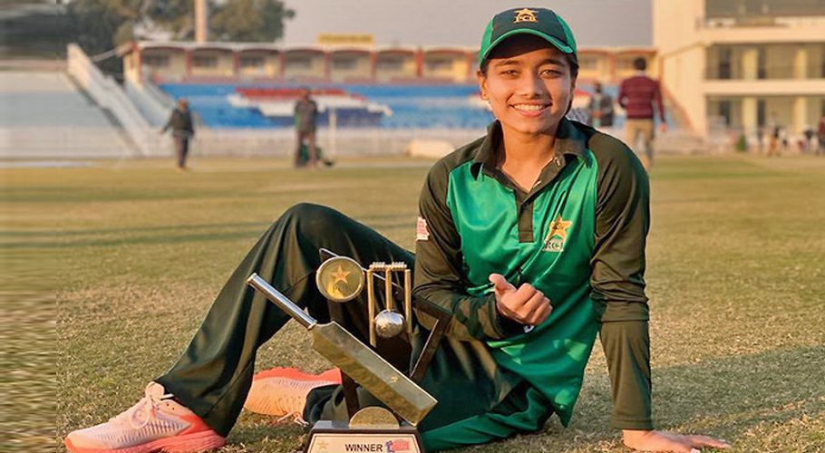 Pakistani woman’s cricket team player, Fatima Sana, poses for a picture on December 1, 2020. (Photo courtesy: Fatima Sana/Twitter)