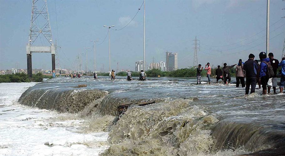 Officials say that citizens are being rescued in different areas. (Photo: Business Recorder)