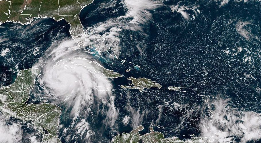 Hurricane Ian is heading toward Florida and is expected to make landfall at Category 3 strength. NOAA via Getty Images