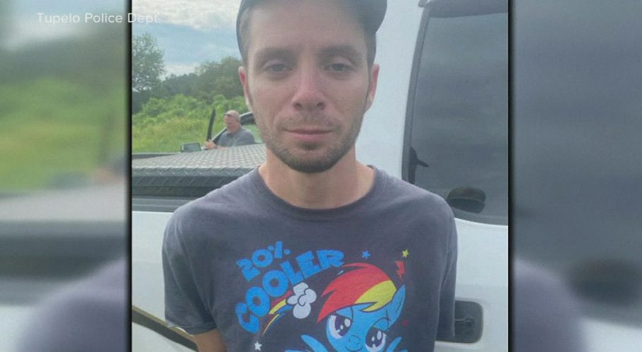 The pilot, identified as 29-year-old Cory Wayne Patterson, was in custody and charged with grand larceny and making terroristic threats. (Image: Tupelo Police Dept)