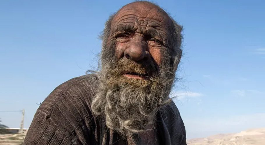 Amou Haji, photographed in 2018, feared that washing would make him ill. Photograph: AFP/Getty Images