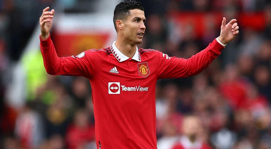 Manchester United v Newcastle United - Old Trafford, Manchester, Britain - October 16, 2022 Manchester United's Cristiano Ronaldo reacts after a goal he scored is disallowed REUTERS/David Klein