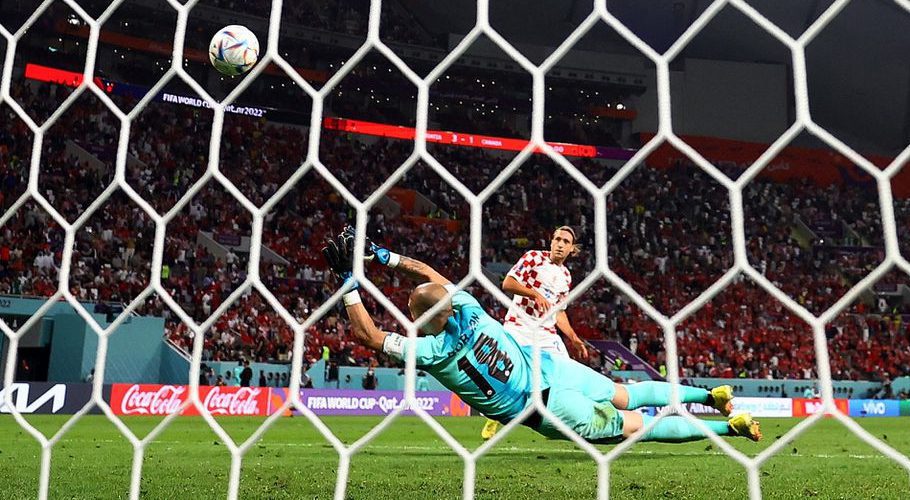 FIFA World Cup Qatar 2022 - Group F - Croatia v Canada - Khalifa International Stadium, Doha, Qatar - November 27, 2022 Croatia's Lovro Majer scores their fourth goal REUTERS/Carl Recine