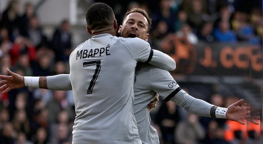 Neymar, Lorient vs PSG, Ligue 1 2022/23 (c) AP Photo