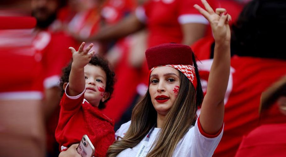 Tunisia fans in the stands before their match against Denmark. REUTERS/Matthew Childs