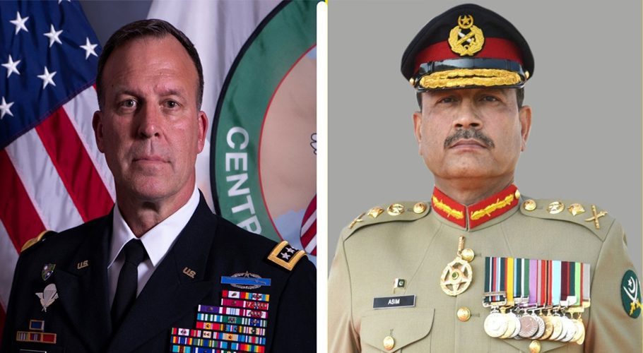 General Michael Erik Kurilla, Commander US Central Command (Centcom)(L) and COAS Gen Asim Munir (R). Photo: Centcom/Twitter