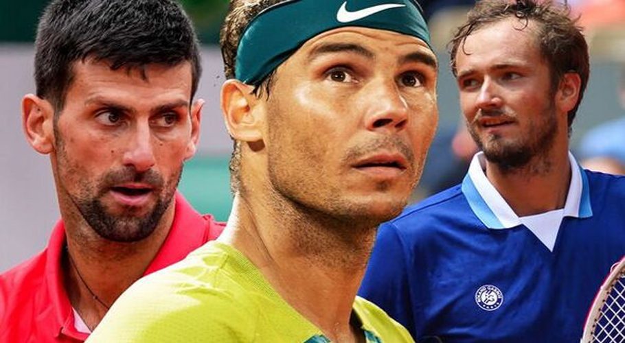 Novak Djokovic, Rafael Nadal and Daniil Medvedev. (Image: GETTY)