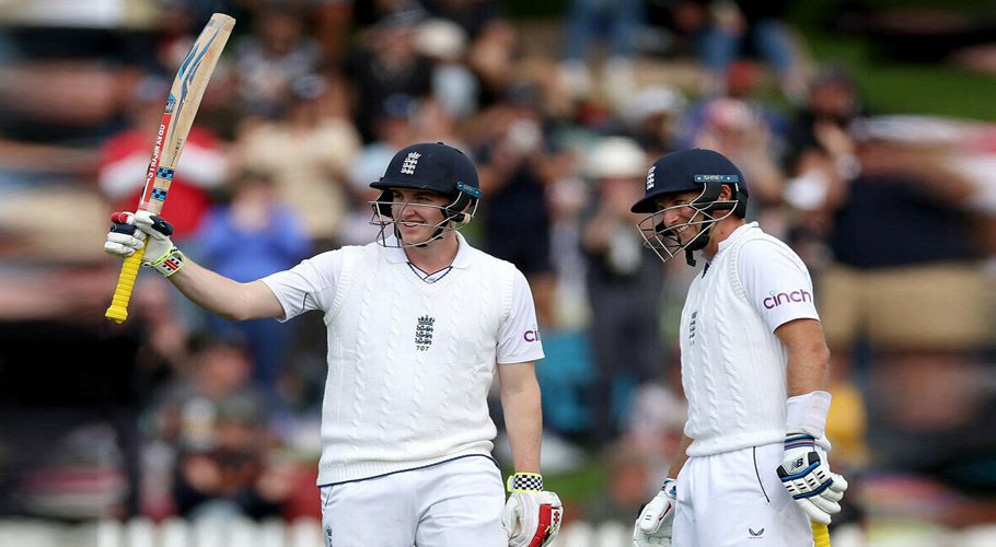Batting sensation Brook was 184 not out from 169 balls, with Root on 101, the Yorkshire pair having steered England from a position of peril at 21 for three in the first hour at the Basin Reserve. (Reuters)