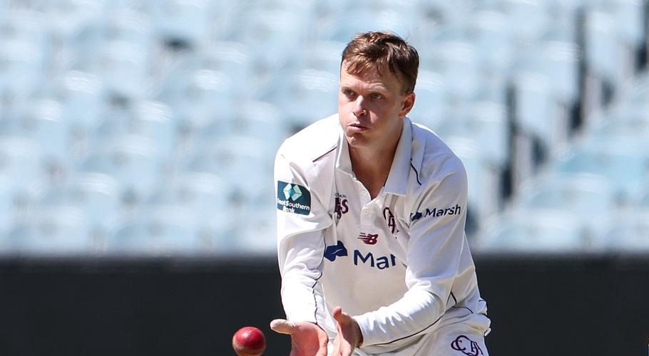 Queensland player Matthew Kuhnemann fields during the Sheffield Shield match against Victoria at MCG, Melbourne, on February 11, 2023. | Photo Credit: Getty Images