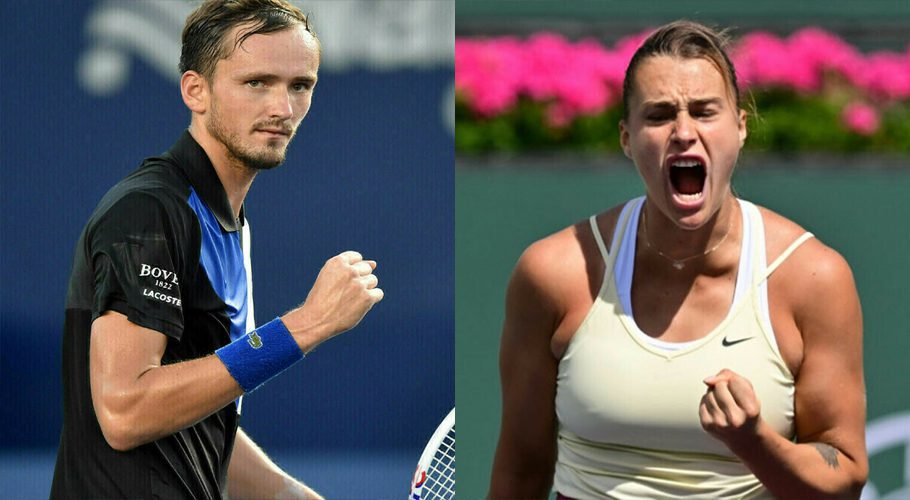 Medvedev and Sabalenka (AFP)
