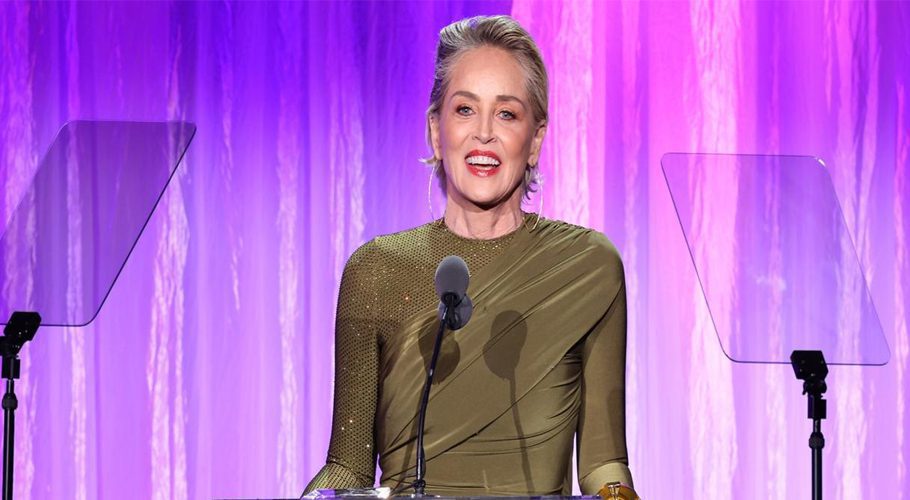 Sharon Stone speaks onstage during An Unforgettable Evening at Beverly Wilshire. Picture: Phillip Faraone/Getty Images for WCRF