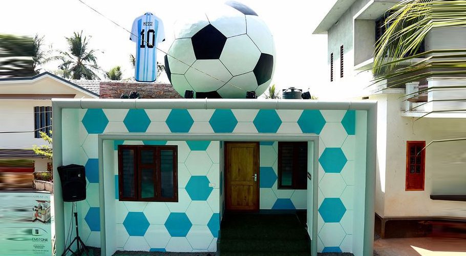 The Indian expat's football house gift that has hit the headlines in Kerala.
Image Credit: Gulf News