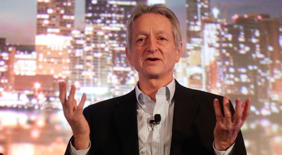 Artificial intelligence pioneer Geoffrey Hinton speaks at the Thomson Reuters Financial and Risk Summit in Toronto, December 4, 2017. REUTERS/Mark Blinch
