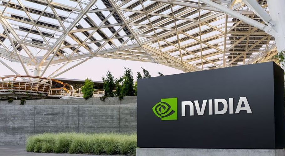 The logo of NVIDIA as seen at its corporate headquarters in Santa Clara, California, in May of 2022. Courtesy NVIDIA/Handout via REUTERS