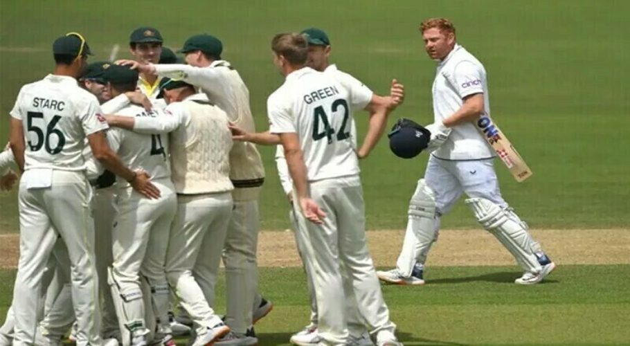 England batsman Jonny Bairstow walks away after being run-out by Australia wicketkeeper Alex Carey in the second Ashes Test at Lord’s Cricket Ground, London, UK, July 2. — AFP