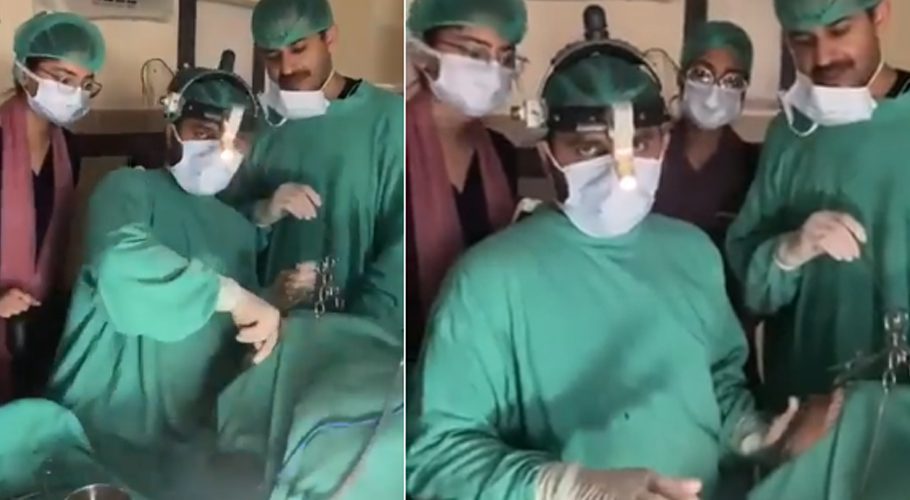 Viral video shows generator runs out of fuel during surgery at Services Hospital Lahore