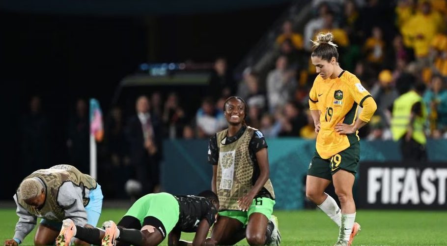 Football - FIFA Women's World Cup Australia and New Zealand 2023 - Group B - Australia v Nigeria - Brisbane Football Stadium, Brisbane, Australia - July 27, 2023 Australia's Katrina Gorry looks dejected after the match REUTERS/Dan Peled