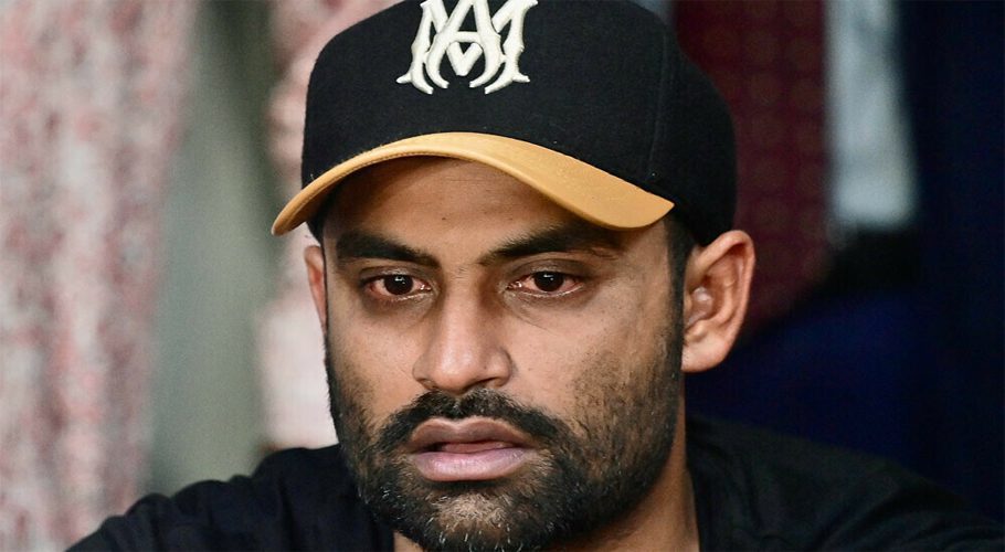 Bangladesh’s ODI cricket captain Tamim Iqbal speaks during a press conference announcing his retirement from international cricket, in Chittagong on July 6, 2023. Photo: AFP