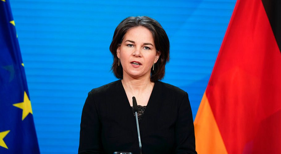 Germany’s foreign minister Annalena Baerbock has pushed for a harder stance against China and a greater emphasis on human rights. (Pool/AP pic)