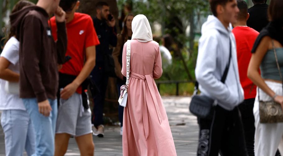 A Muslim woman wearing an abaya, pictured in Nantes, France, on August 29. Stephane Mahe/Reuters
