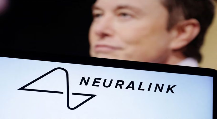 Neuralink logo and Elon Musk photo are seen in this illustration taken, December 19, 2022. REUTERS/Dado Ruvic/Illustration Acquire Licensing Rights