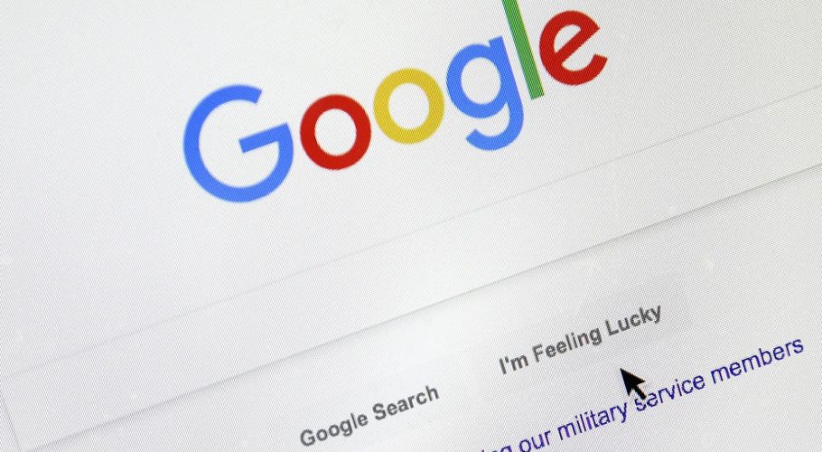 FILE - A cursor moves over Google’s search engine page, in Portland, Ore., on Aug. 28, 2018. Your Google search history for 2023 has arrived. Well, actually, the world’s. On Monday, Dec. 11, 2023, the California-based tech giant released its “Year in Search,” a roundup of 2023’s top global queries, ranging from unforgettable pop culture moments (hello, Barbenheimer), to the loss of beloved figures and tragic news carrying worldwide repercussions. (AP Photo/Don Ryan, File)