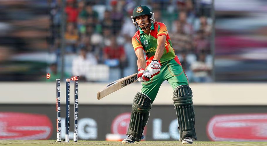 Bangladesh's Nasir Hossain is bowled out during their ICC Twenty20 World Cup match against Australia at the Sher-e-Bangla National Cricket Stadium in Dhaka April 1, 2014. REUTERS/Andrew Biraj (BANGLADESH - Tags: SPORT CRICKET) Acquire Licensing Rights,
