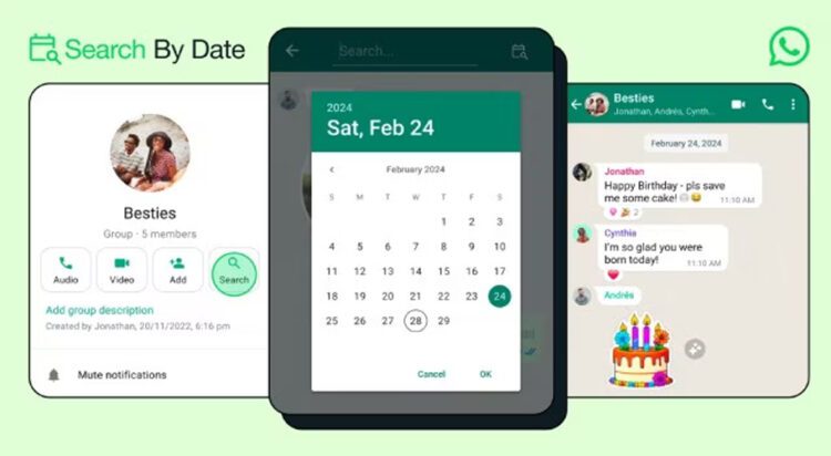 Search by date option is available on all the platforms (Image credit: Meta)