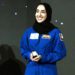 Nora AlMatrooshi, a NASA Artemis astronaut candidate graduate, smiles during a ceremony at Johnson Space Center in Houston, Texas, on March 5, 2024.(AFP)