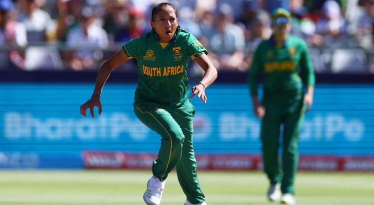 Cricket - ICC Women’s Cricket T20 World Cup - Final - South Africa v Australia - Newlands Cricket Ground, Cape Town, South Africa - February 26, 2023 South Africa's Shabnim Ismail reacts REUTERS/Siphiwe Sibeko/File Photo