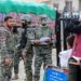 Pakistan's border police check the papers of Afghan people before they cross into Pakistan at the zero point Torkham border crossing between Afghanistan and Pakistan, in Nangarhar province, Feb. 25, 2023. (AFP)