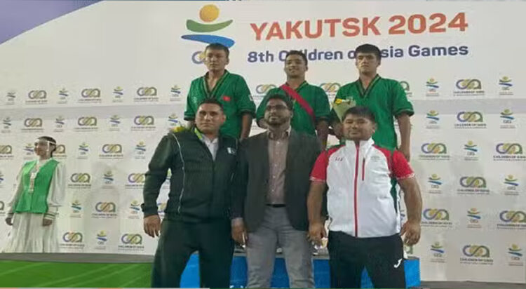 Hasan Ali Bhola secured a gold medal in the Children of Asia Games.
