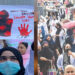 Doctors and medics take part in a protest against the alleged attempted rape of a five-year-old patient in Ganga Ram Hospital, on Tuesday. (Image: Dawn.com)