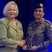 SSP Riffat Bukhari receives the 'Excellence in Performance' award.