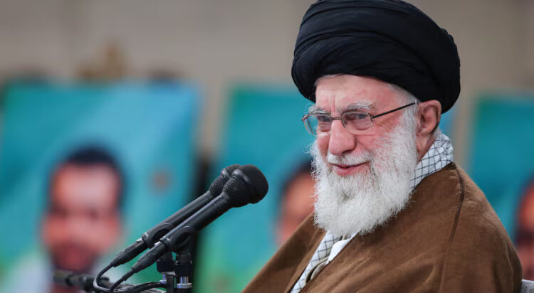 Iran's Supreme Leader Ayatollah Ali Khamenei attends a meeting with a group of Iranian elites in Tehran, Iran October 17, 2023. Office of the Iranian Supreme Leader/WANA (West Asia News Agency) via REUTERS