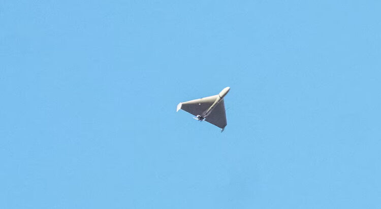 Representational Image/A Russian drone is seen during a Russian drone strike amid Russia's attack on Ukraine, in Kyiv, Ukraine October 17, 2022. REUTERS/Roman Petushkov/File Photo