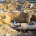 File/ View of incomplete construction work of drinking water pipeline located on University Road in Karachi on December 18, 2024. — PPI