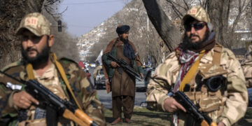 Taliban fighters stand guard in Kabul, Afghanistan, on Dec. 26, 2022. (AP Photo/Ebrahim Noroozi, File)