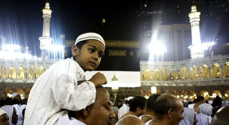 Muslim pilgrims perform the walk around the Khaan-e-Kaaba Tawaf at the Grand Mosque in the Saudi city of Makkah. AFP