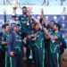 Pakistan Consulate players celebrate after defeating Bangladesh in the final of the Diplomatic Cup Cricket Championship 2025 in Dubai. (Image: Pakistan Consulate)