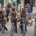 Policewoman on cycles. Photo credit Daily Ausaf