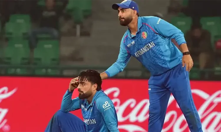 Dejected Rashid Khan after dropping a catch during match against Australia: File photo