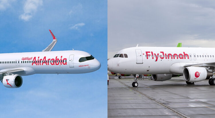 Fly Jinnah operates in commercial airline services, while Air Arabia Academy is engaged in aviation training in the UAE.