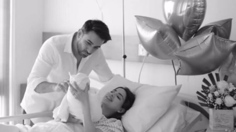 Saboor Aly, Ali Ansari with their newborn, Instagram grab