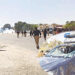 Police used teargas to disperse protesting students. Students retaliated by throwing stones, damaging two police vehicles and reportedly injuring several officers and protesters
(Image; Umair Ali via Dawn.com)