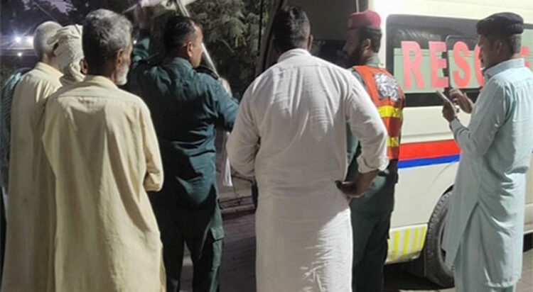 This undated image shows an ambulance in Shujabad, Punjab transporting a patient. (File)