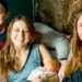 Grace and Angus Davidson with baby Amy Isabel, and her aunt Amy who donated her womb to her sister Credit: Womb Transplant UK/PA