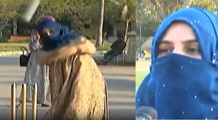 Faiza Azam Khan, a professional banker, went viral for her fantastic cricket skills at Frere Hall. (Screengrab)